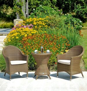 Alexander Rose Bistro set (Comprises Bistro table 60cm + 2 round top chairs)